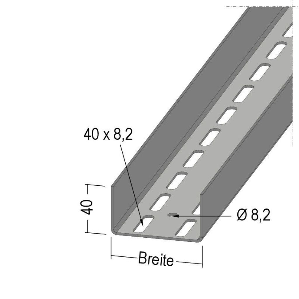 U-Aussteifungsprofil C3-C5 universal 59021 350,0 C3-C5