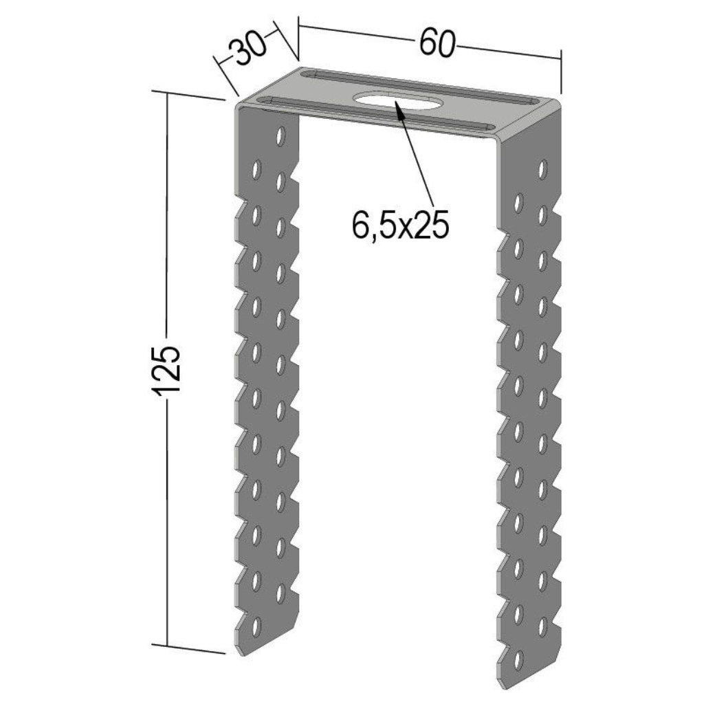 Direktabhänger für CD 60-27 C3-C5 hoch 58121 125 mm