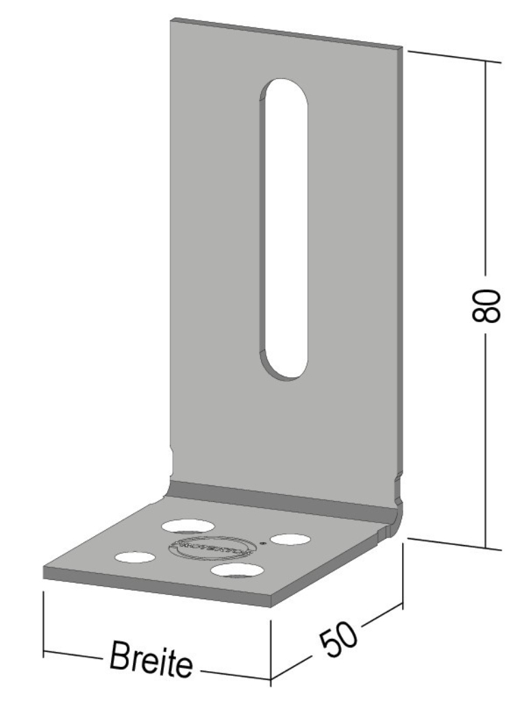 Anschlusswinkel C3-C5 hoch
