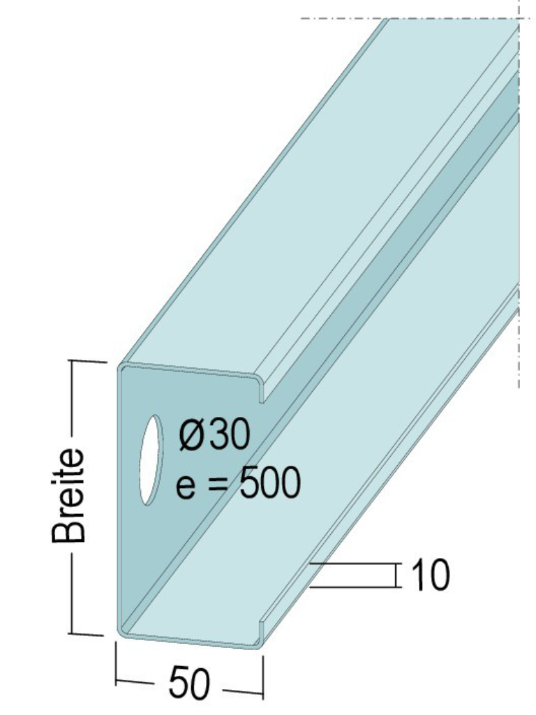 C-Träger-/Wandprofil 04810 600,0