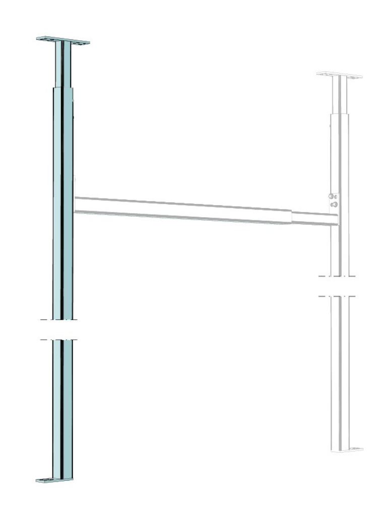 Teleskopstütze 100 x 50 x 4 mm