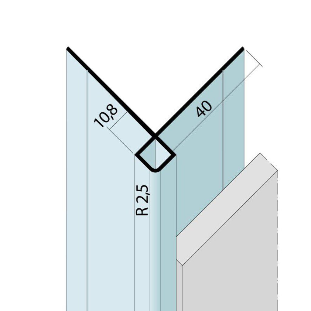 Kantenprofil ohne Schnittkantenüberdeckung Alu 9442/9443