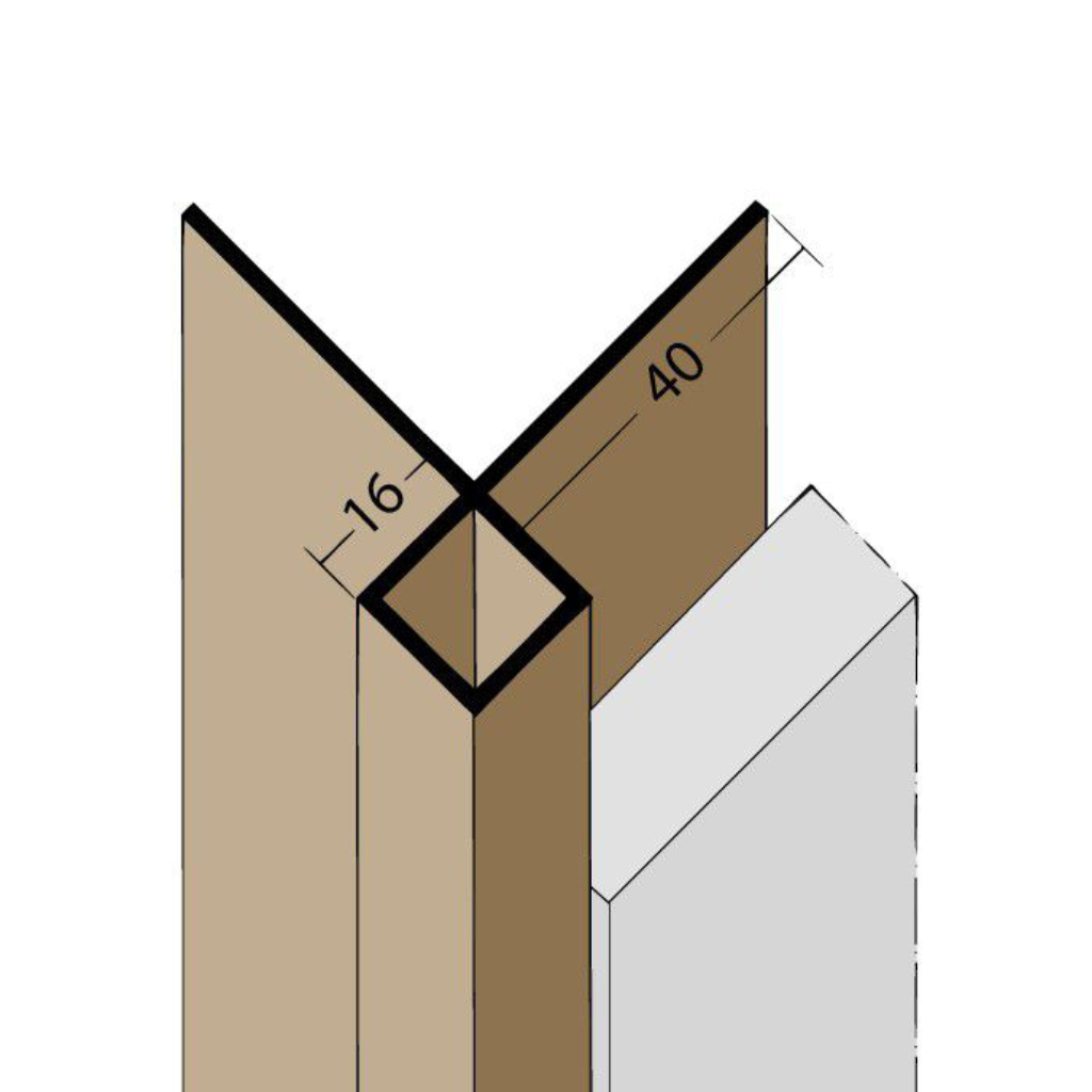 Kantenprofil ohne Schnittkantenüberdeckung PVC 03506 300,0