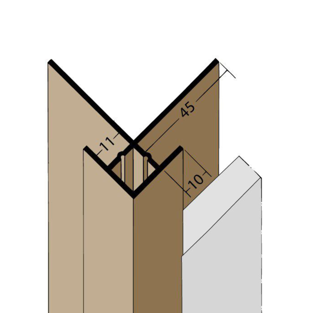 Kantenprofil mit Schnittkantenüberdeckung PVC 3624