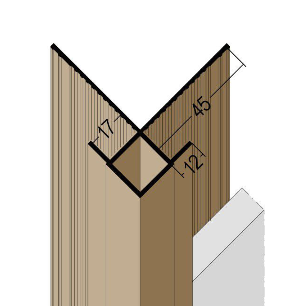 Kantenprofil mit Schnittkantenüberdeckung PVC 3555