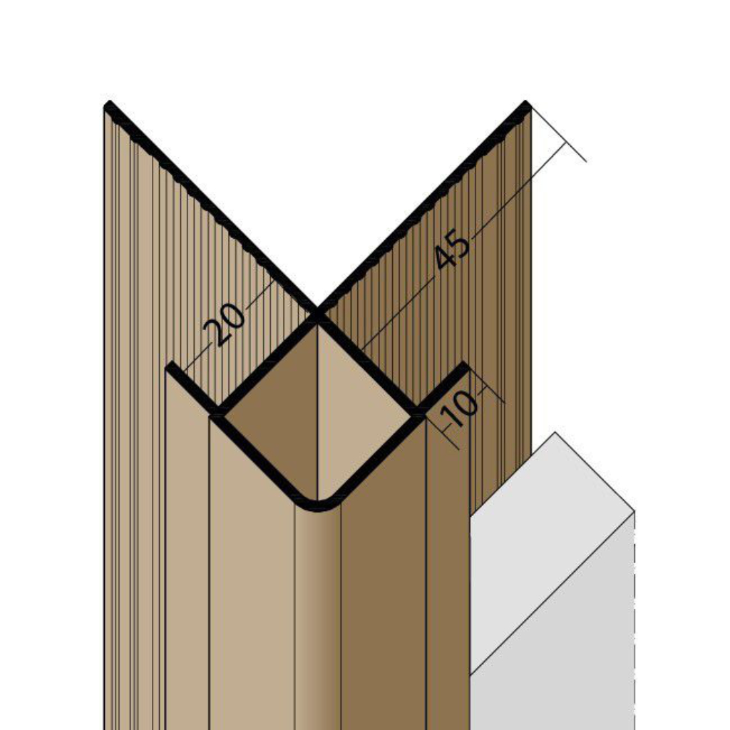 Kantenprofil mit Schnittkantenüberdeckung PVC 3501