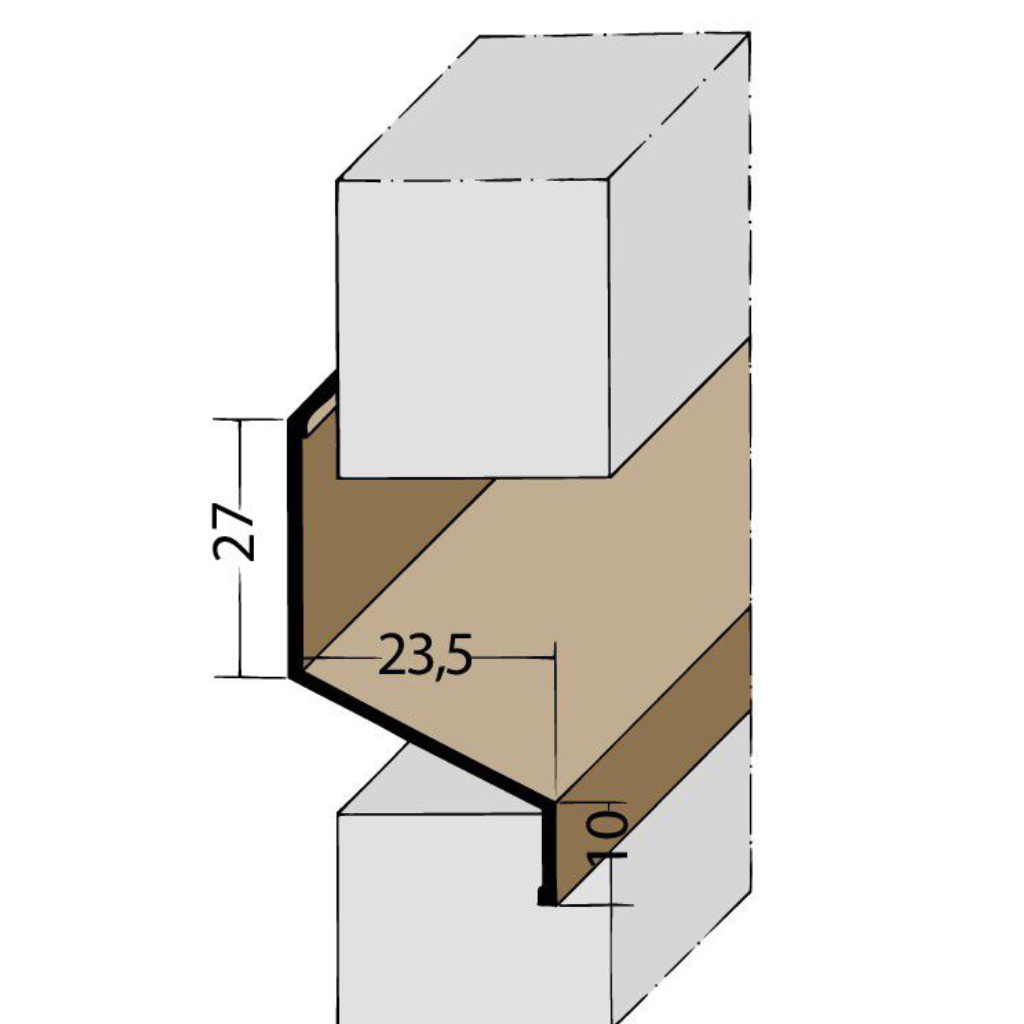 Fugen-Z-Profil horizontal PVC 3554