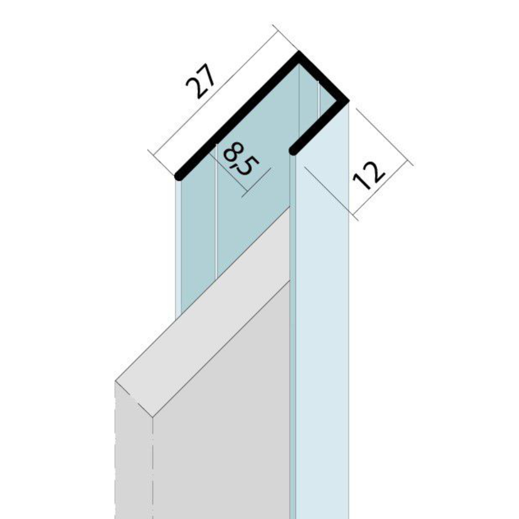 Anschluss- und Einfassprofil U-Profil Alu 9450