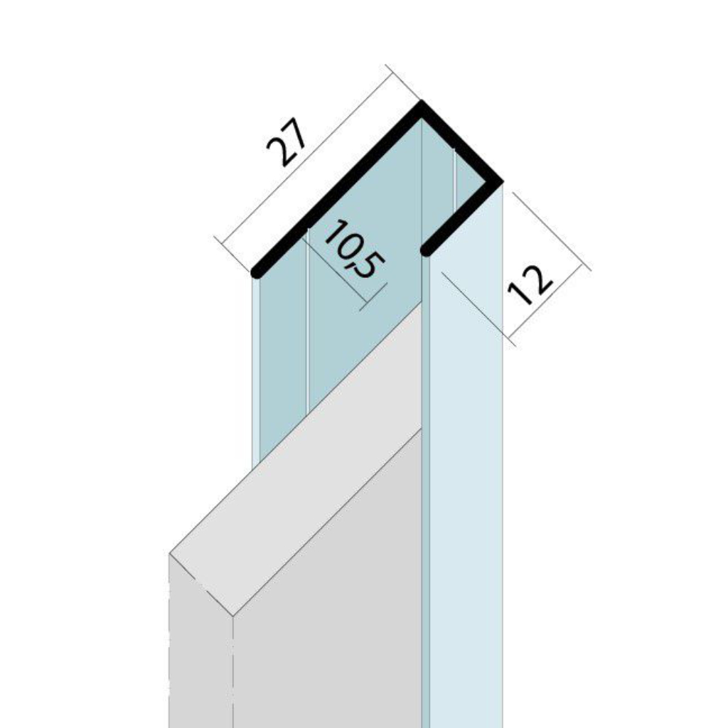 Anschluss- und Einfassprofil U-Profil Alu 9451