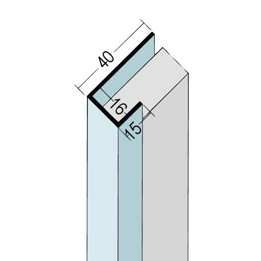 Anschluss- und Einfassprofil U-Profil Alu 9408