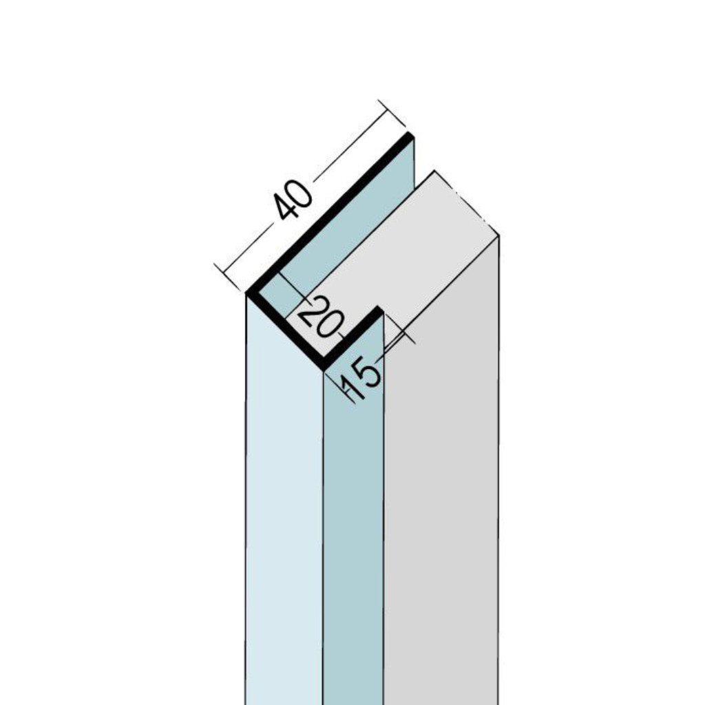 Anschluss- und Einfassprofil U-Profil Alu 9409