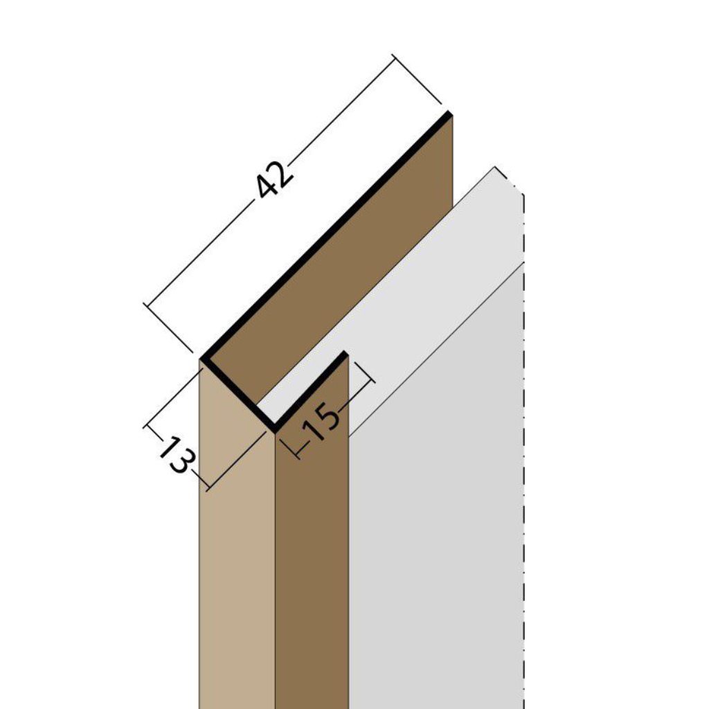 Anschluss- und Einfassprofil U-Profil PVC 03563 500,0 10