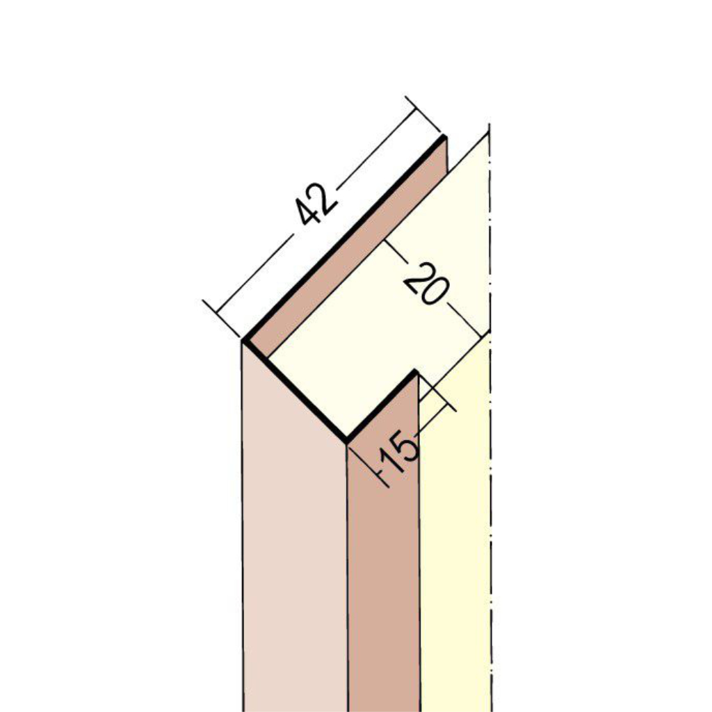 Anschluss- und Einfassprofil U-Profil PVC 3502