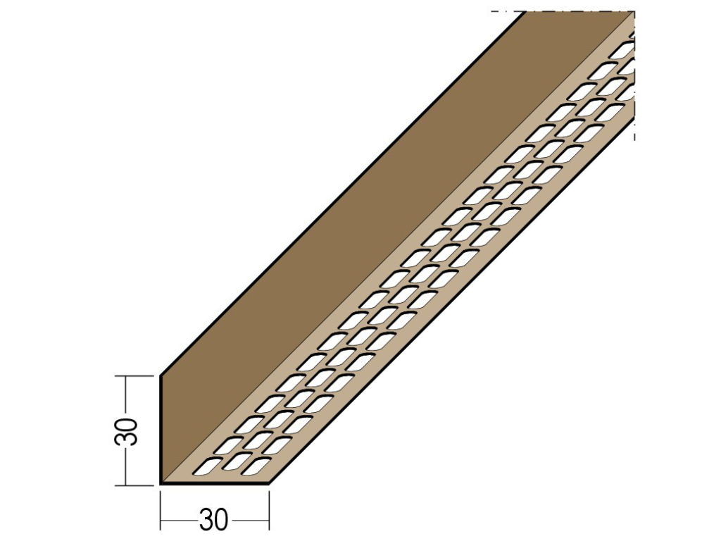 Lüftungswinkel einseitige Ovallochung PVC 03830 250,0 10