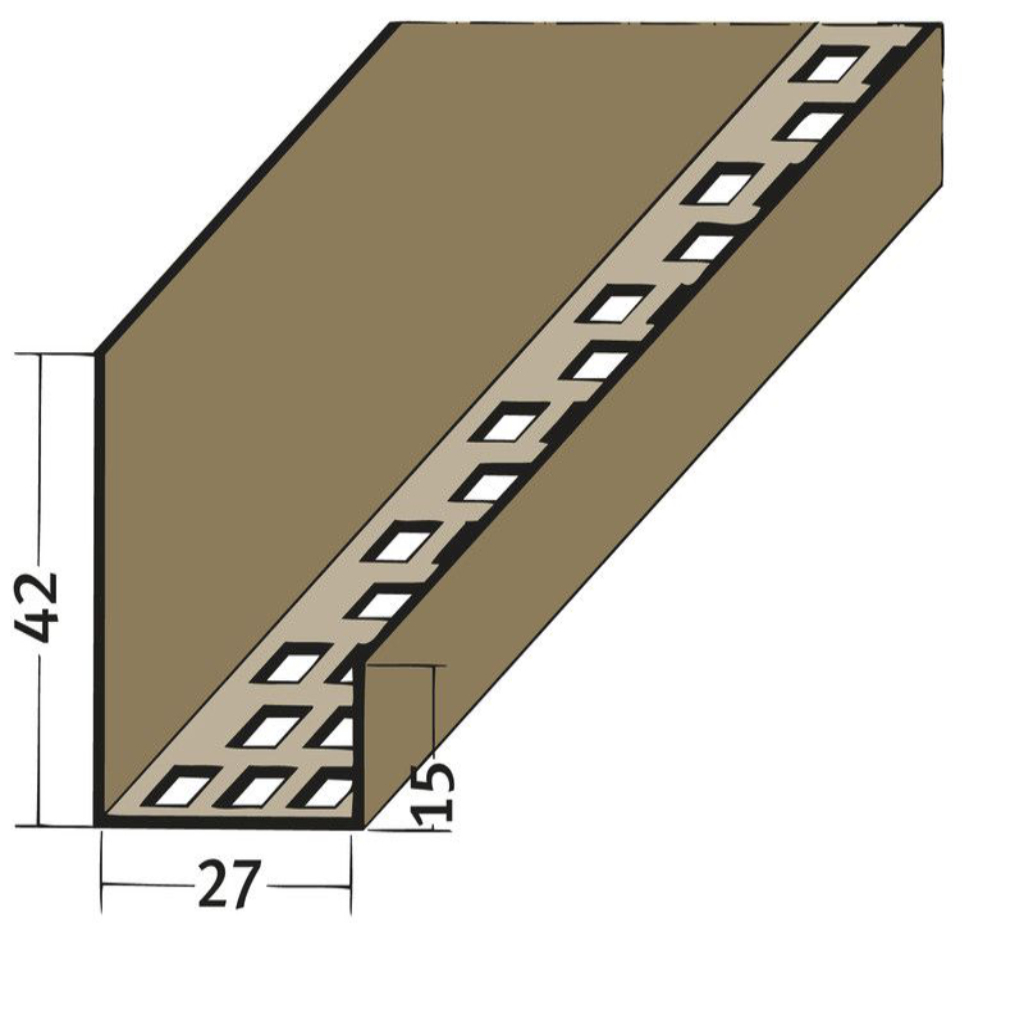 Traufenbelüftungsprofil PVC 3618