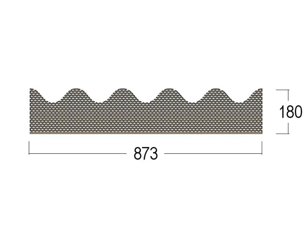 Traufenbelüftungsprofil PVC 03687 87,3 47