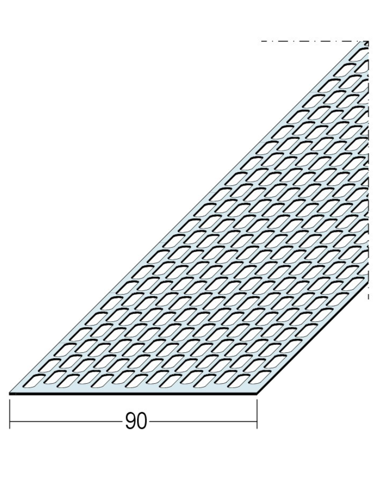 Lüftungsstreifen Ovallochung Alu 9629