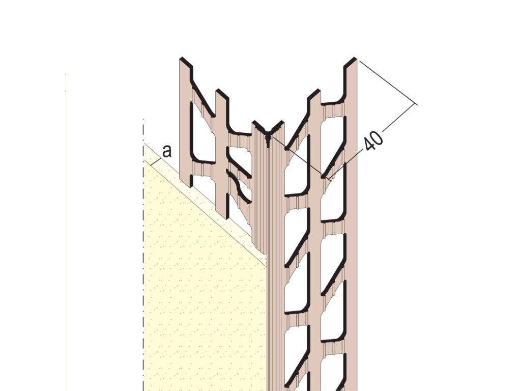 Kantenprofil Ypsilon für den Innen- und Außenputz