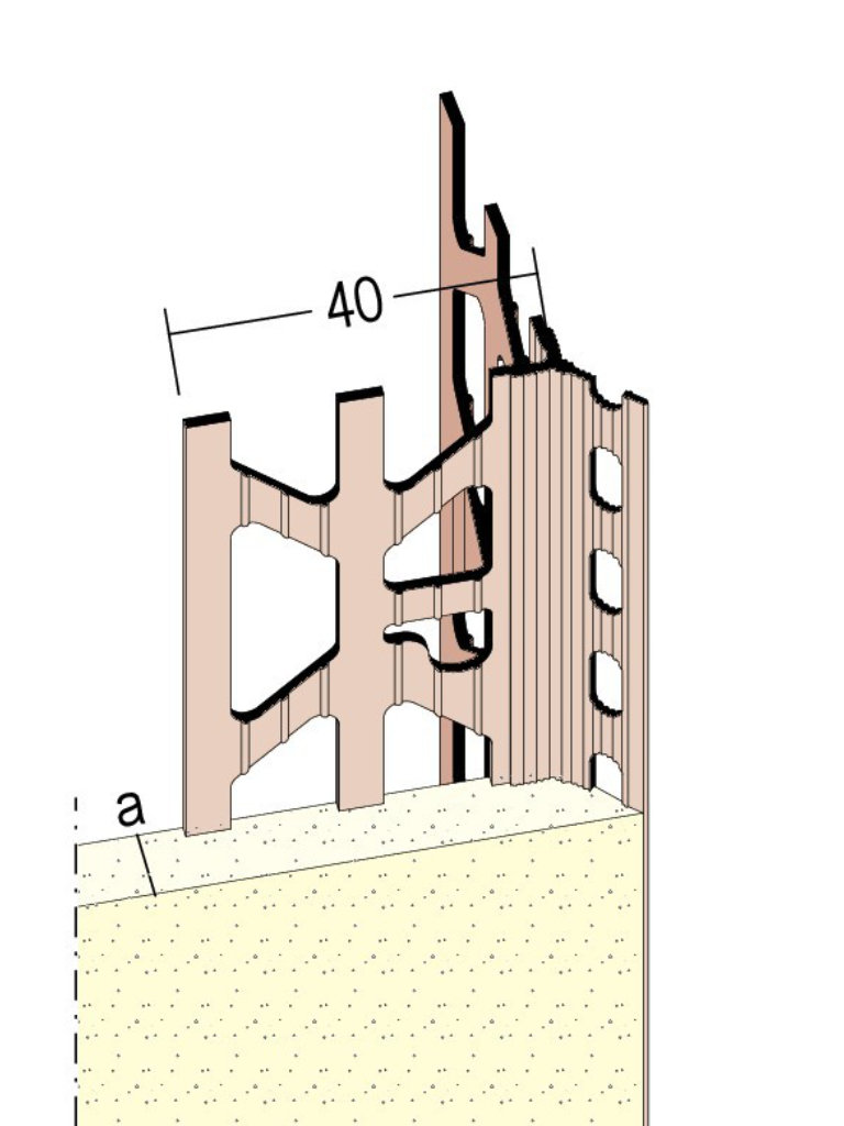 Kantenprofil Ypsilon für den Innen- und Außenputz