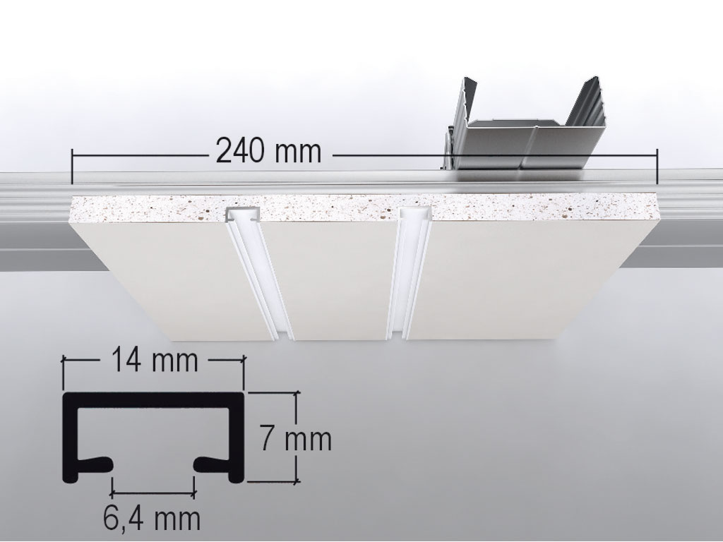 Vorhangelement GKF 12,5 mm doppelläufig