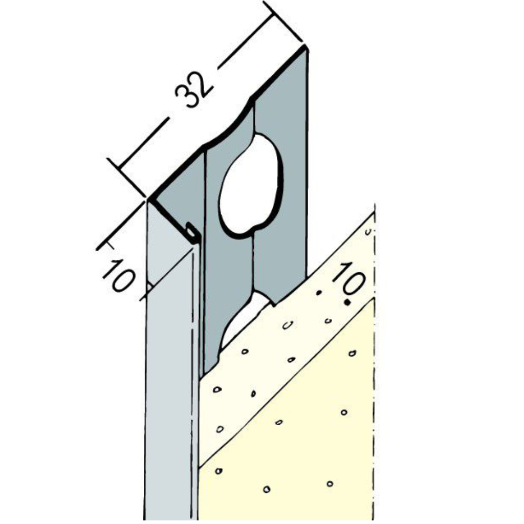 Abschlussprofil für den Innen- und Außenputz 9111