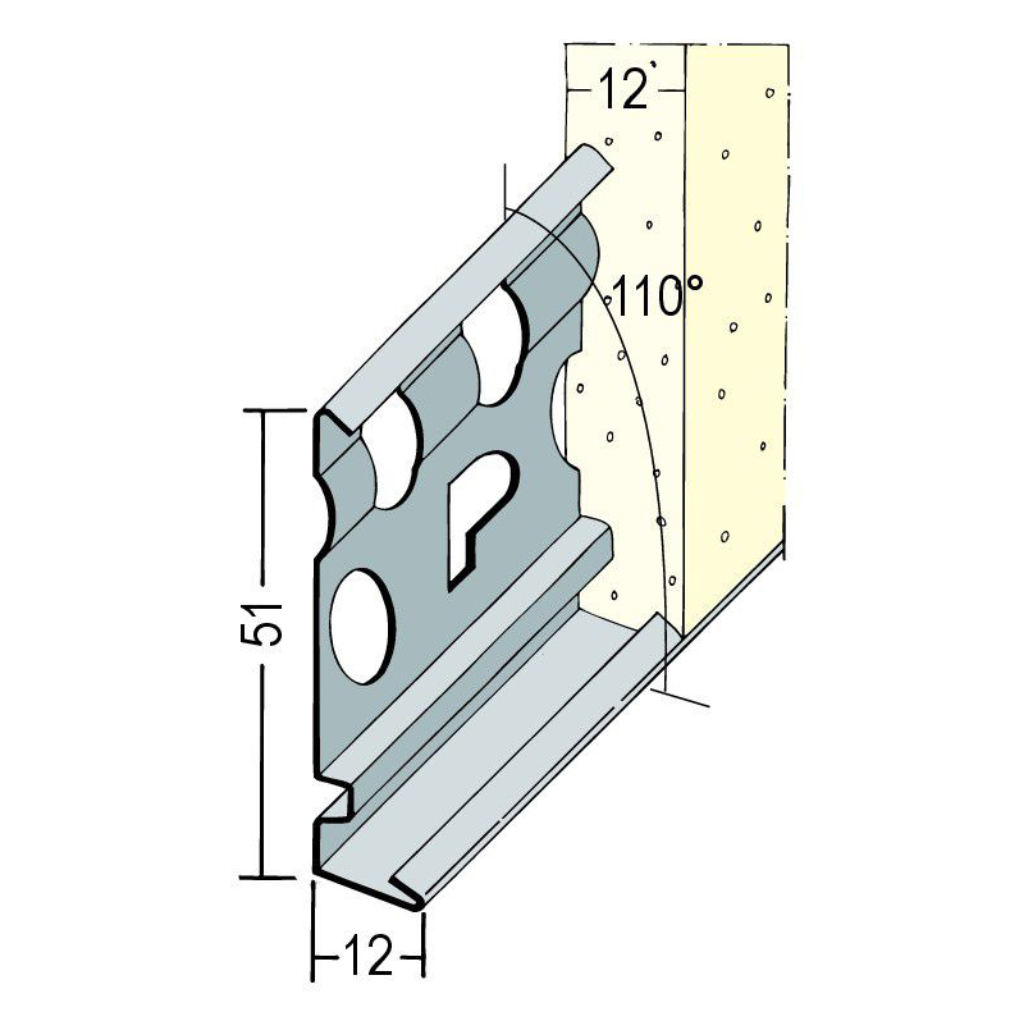 Sockelprofil für den Innen- und Außenputz 9125