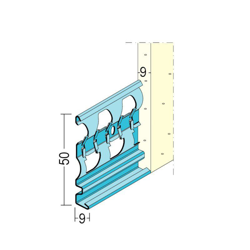 Sockelprofil für den Innenputz 01219 250,0