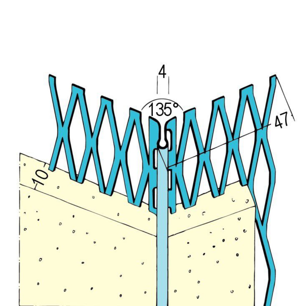 Kantenprofil 135° für den Innen- und Außenputz 1044 Z