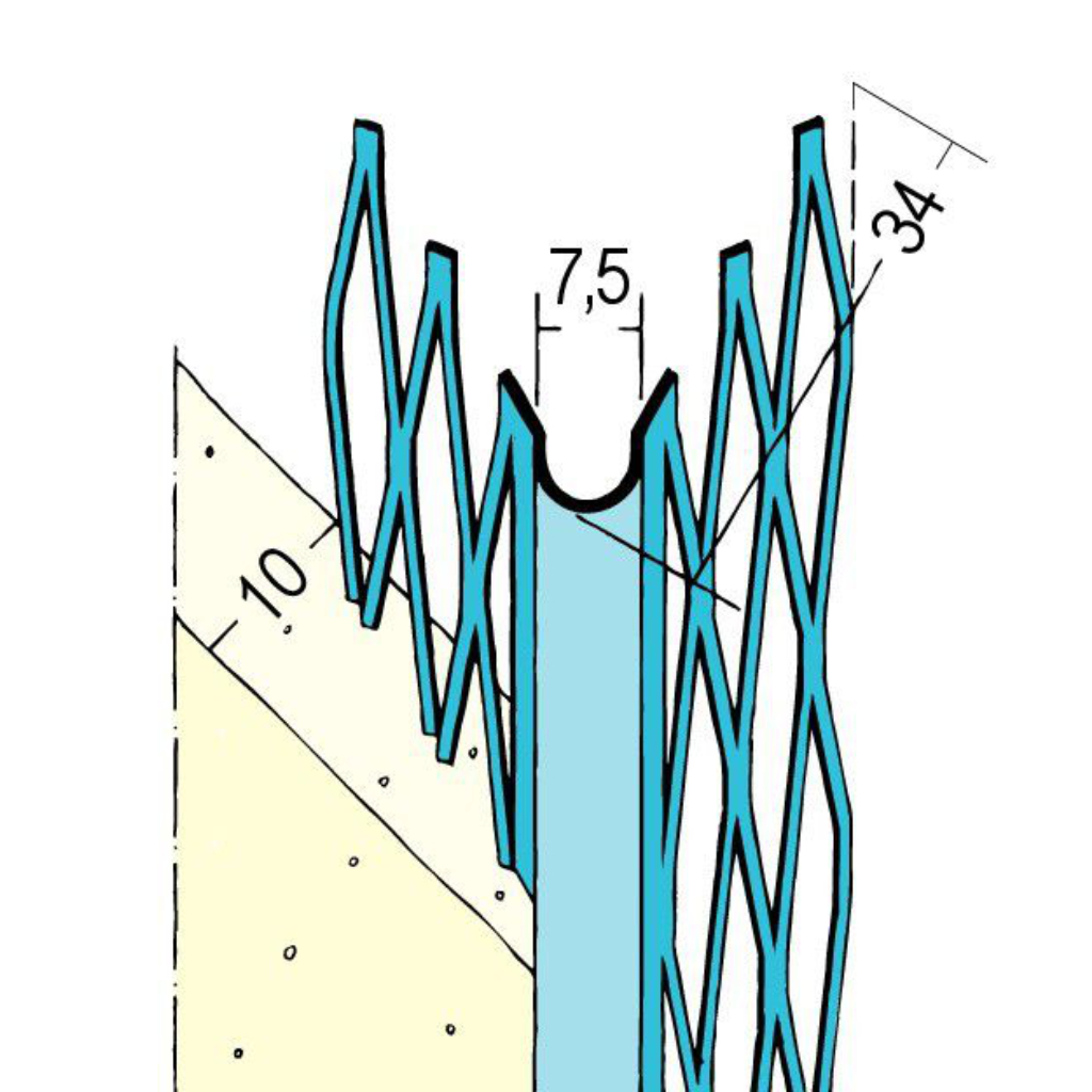 Kantenprofil für den Innenputz 01005 250,0