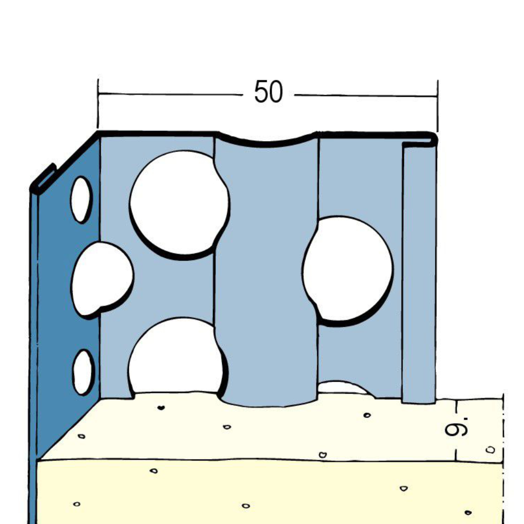 Kantenprofil für den Innen- und Außenputz 02251 300,0