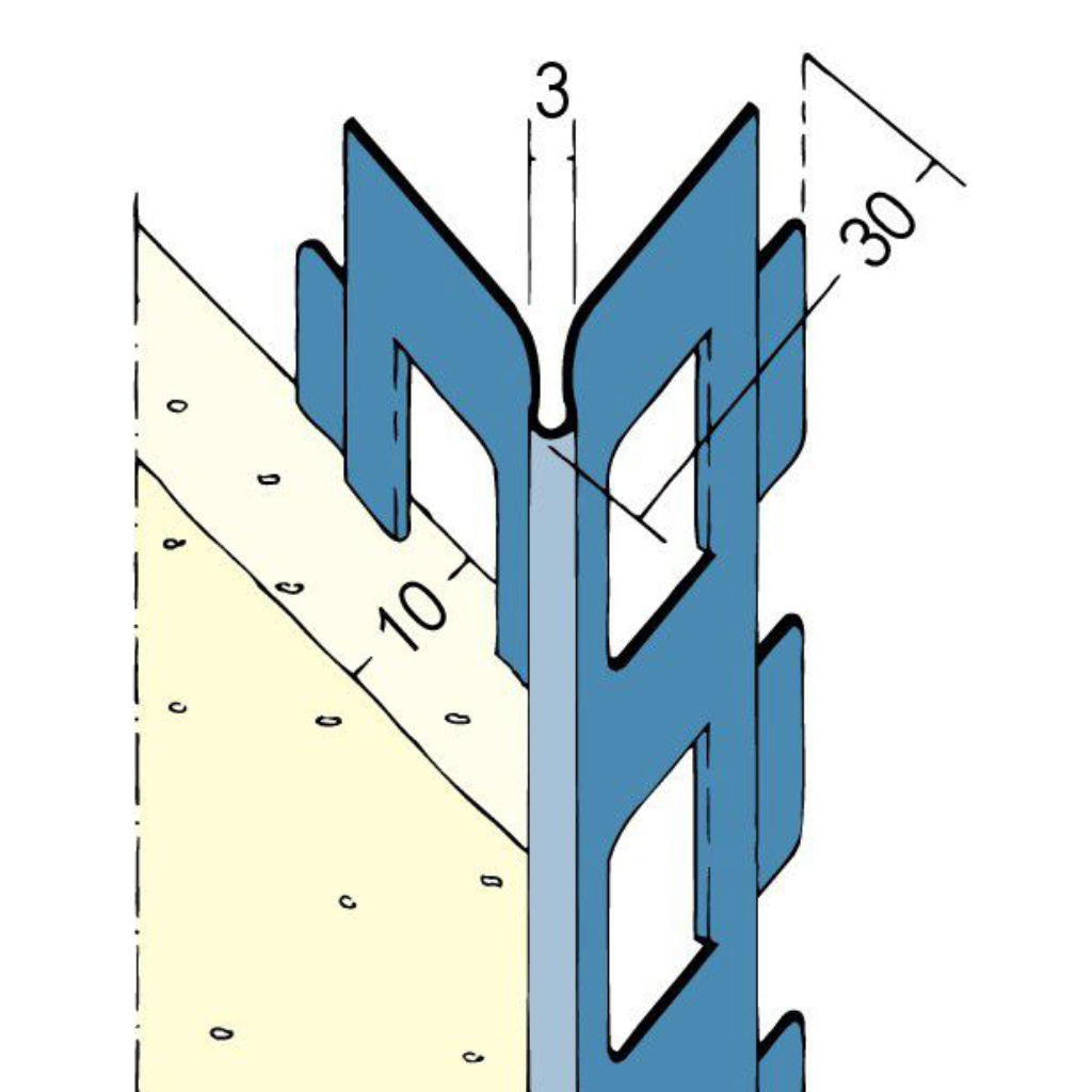 Kantenprofil für den Innen- und Außenputz 02218 250,0