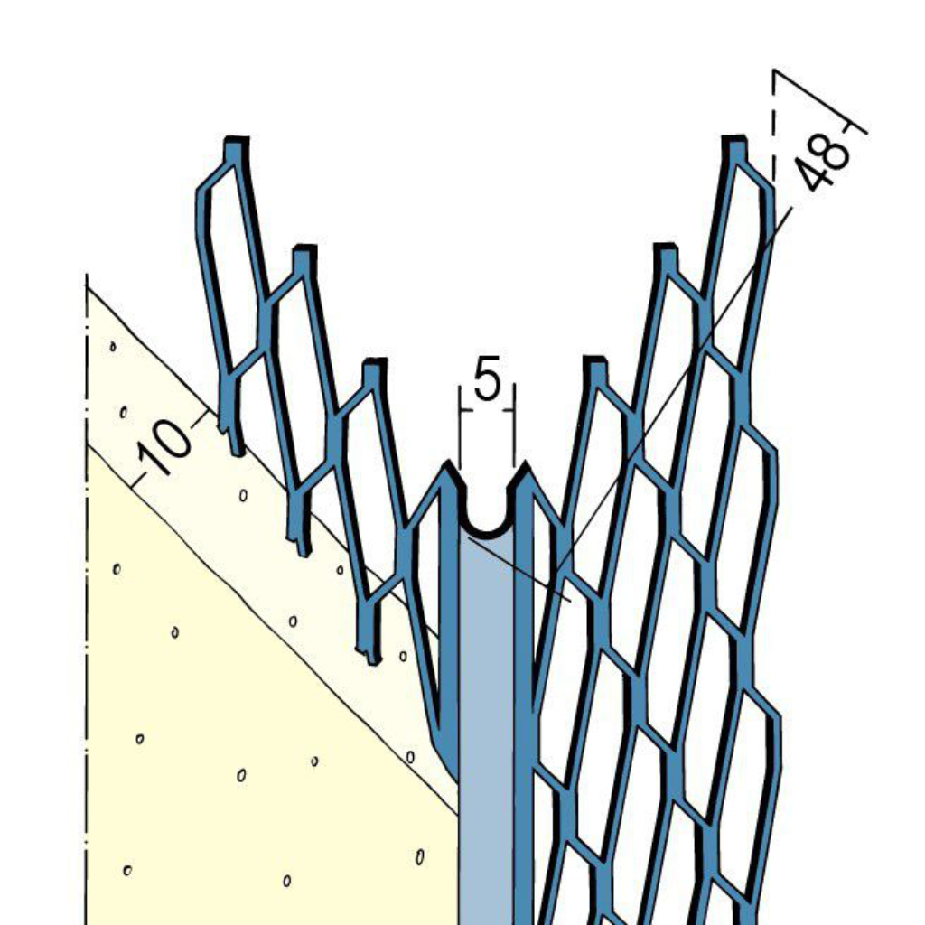 Kantenprofil für den Innen- und Außenputz 7476