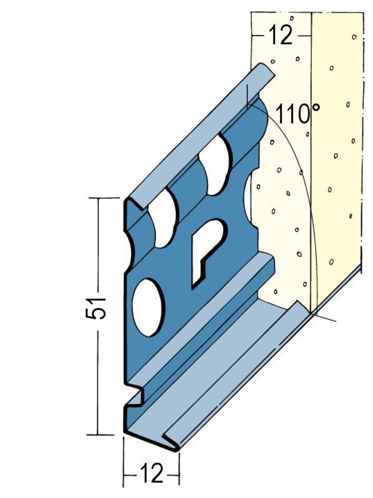 Sockelprofil für den Innen- und Außenputz 2225