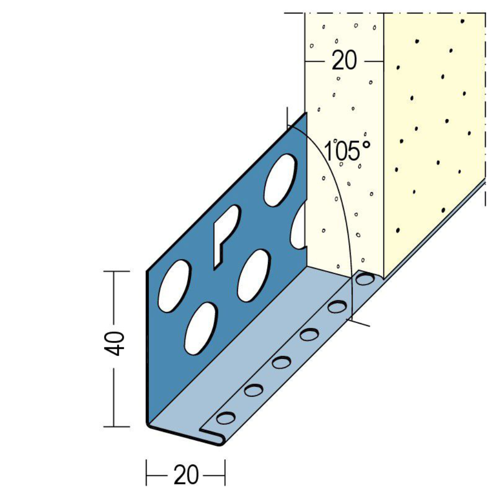 Sockelprofil für den Innen- und Außenputz 2230