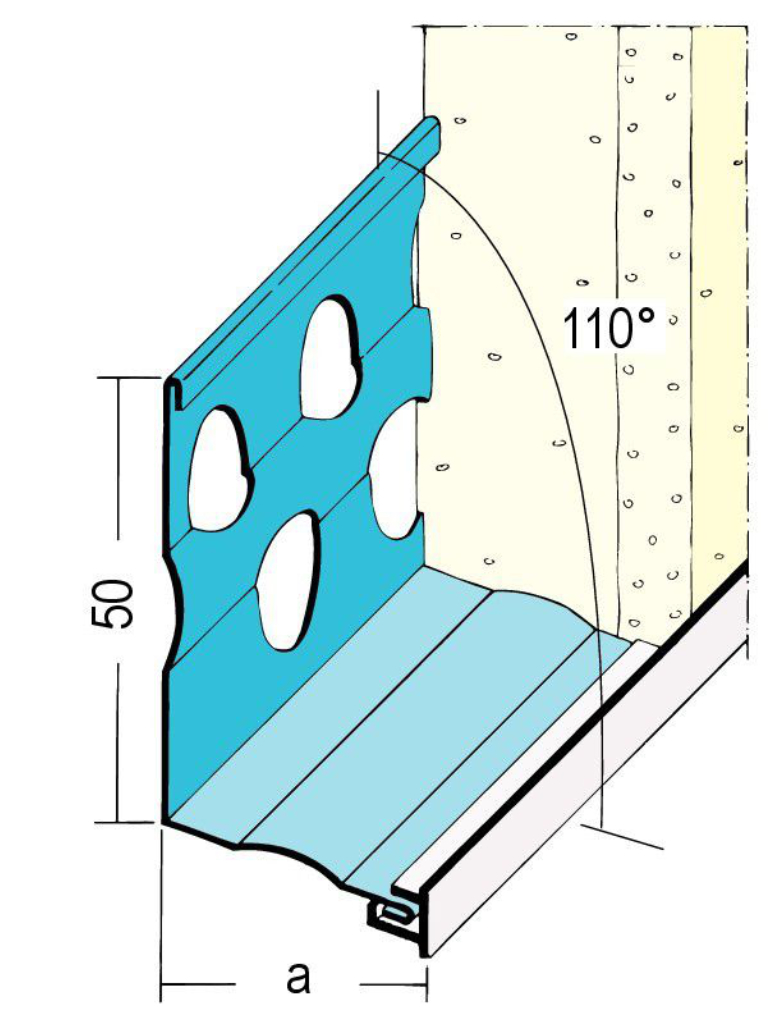 Sockelprofil für den Wärmedämmputz 1263/1264/1265/1266