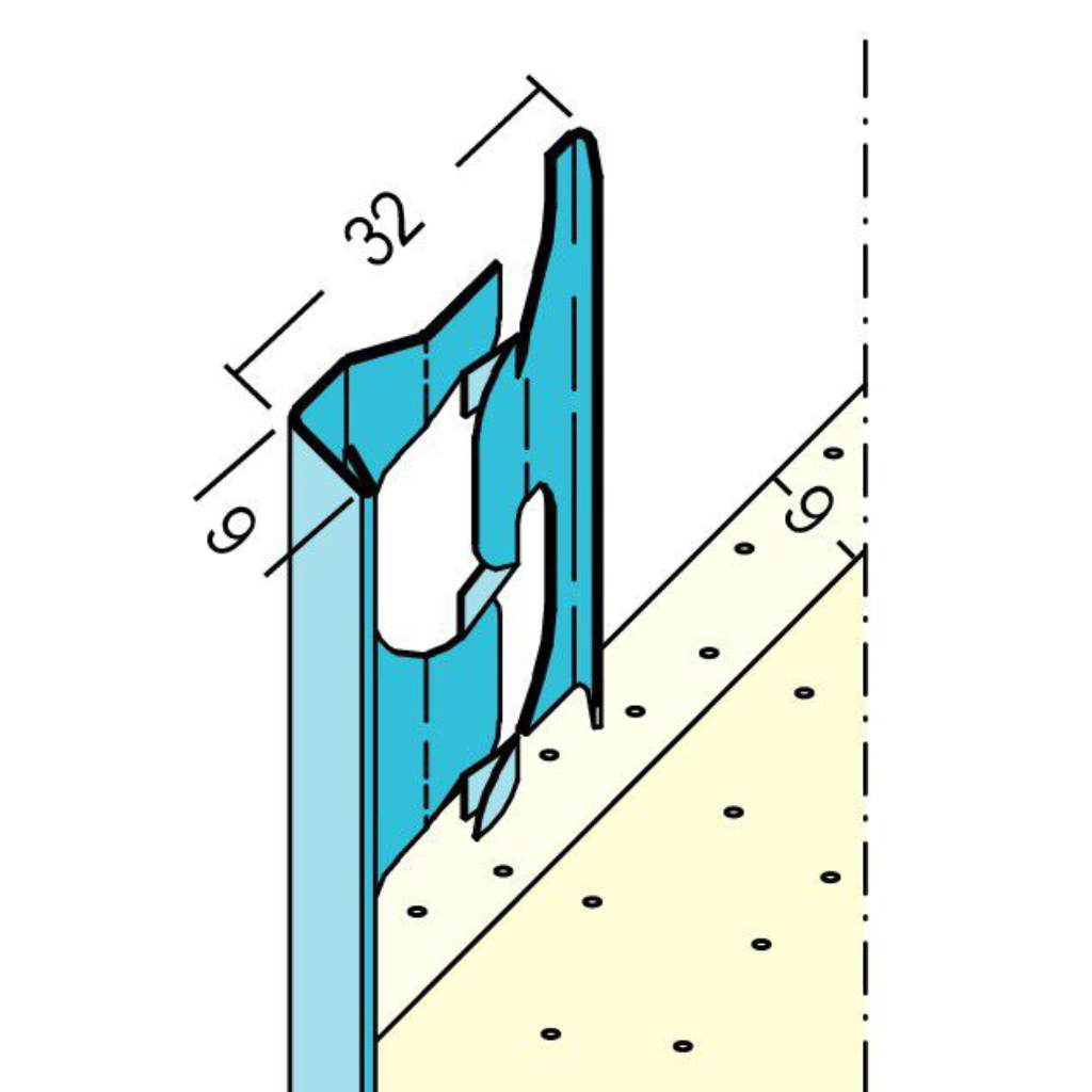 Abschlussprofil für den Innenputz 01211 260,0