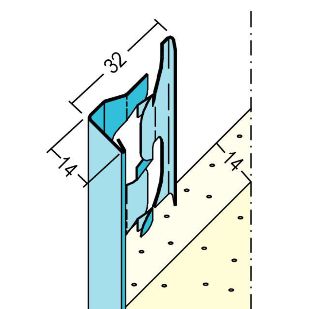 Abschlussprofil für den Innenputz 1210
