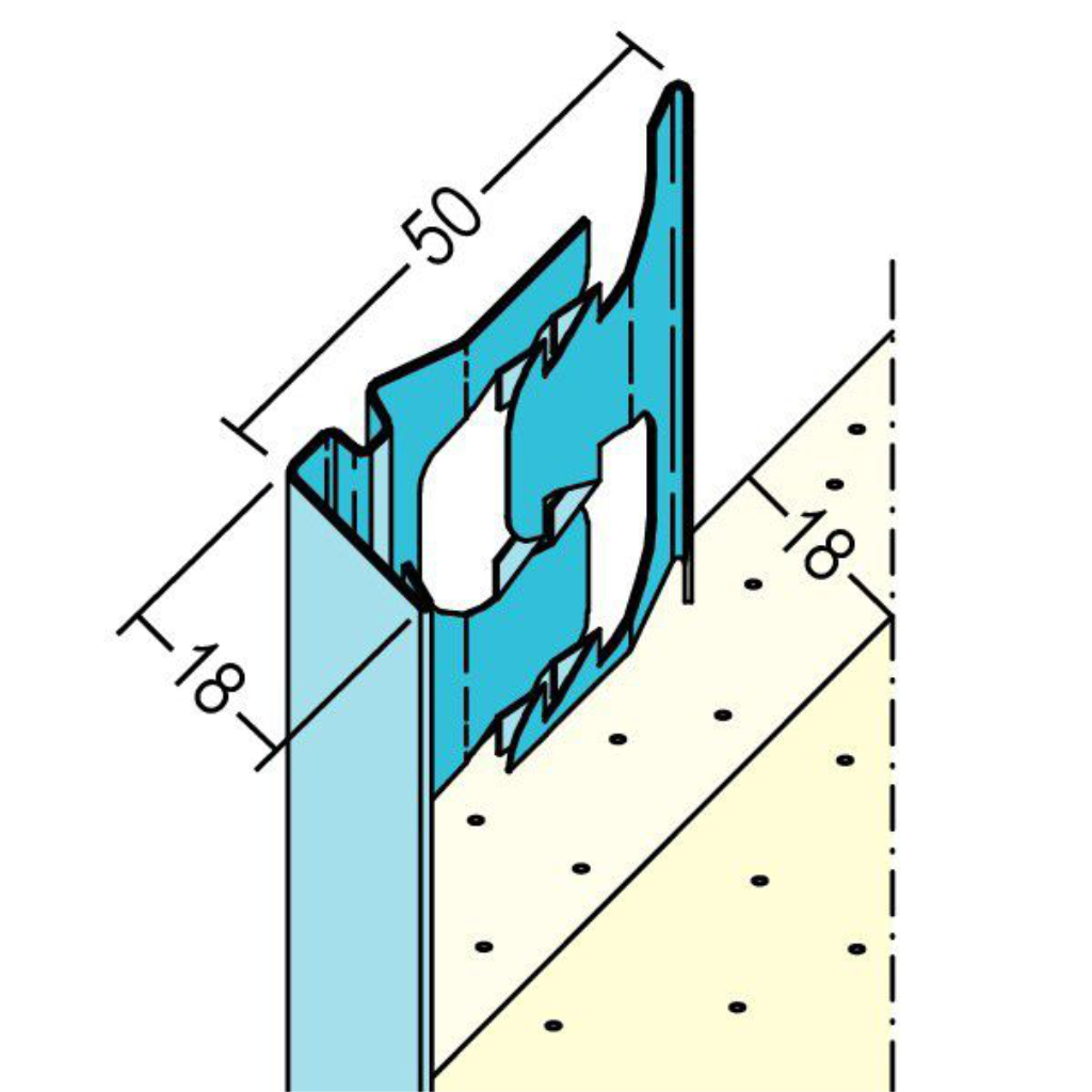 Abschlussprofil für den Innenputz 1220