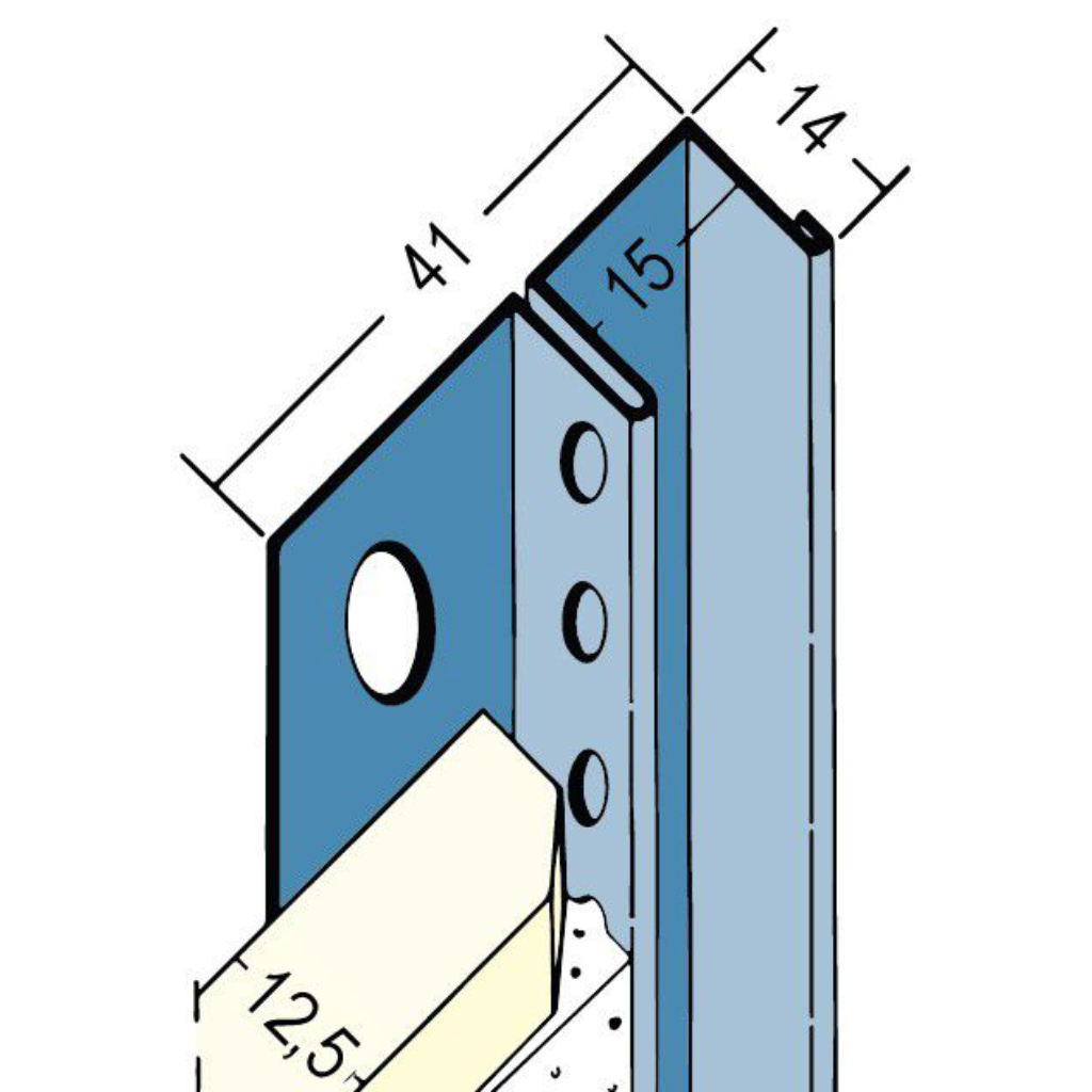 Anschlussprofil mit Schattenfuge für den Trockenbau 2241
