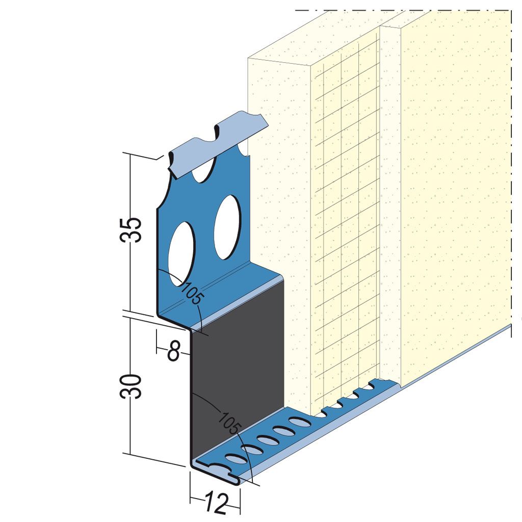 Metallanschlussprofil für den Aussenputz 2765