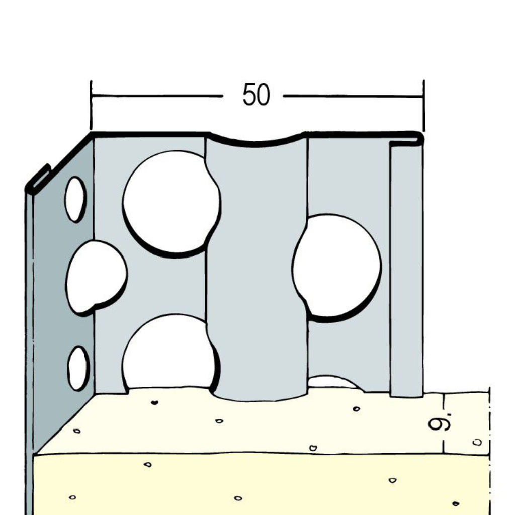 Kantenprofil für den Innen- und Außenputz 91051