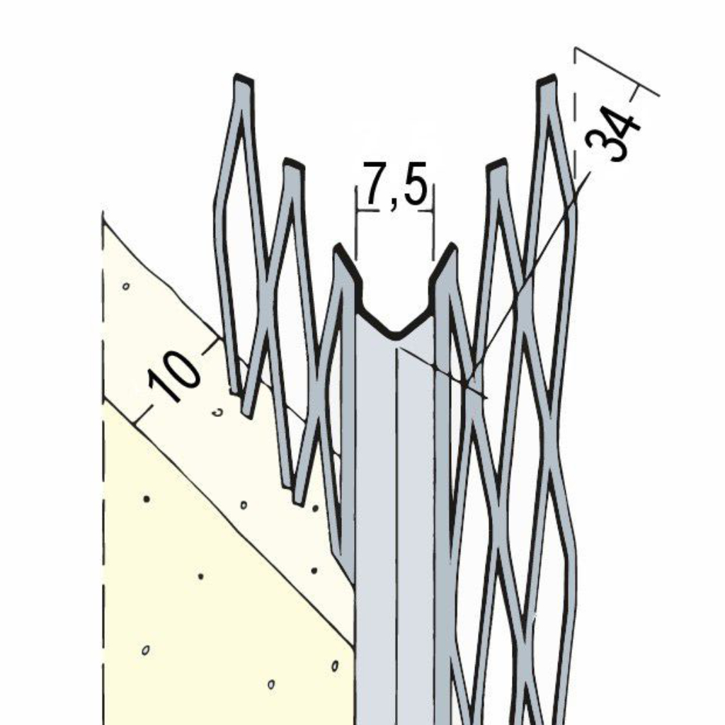 Kantenprofil für den Innenputz 9007