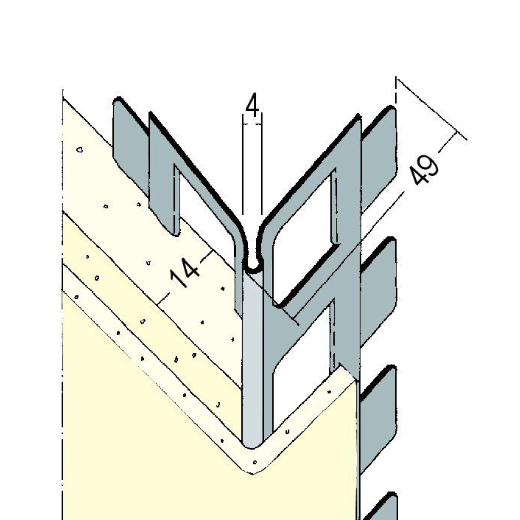 Kantenprofil für den Innen- und Außenputz 9134