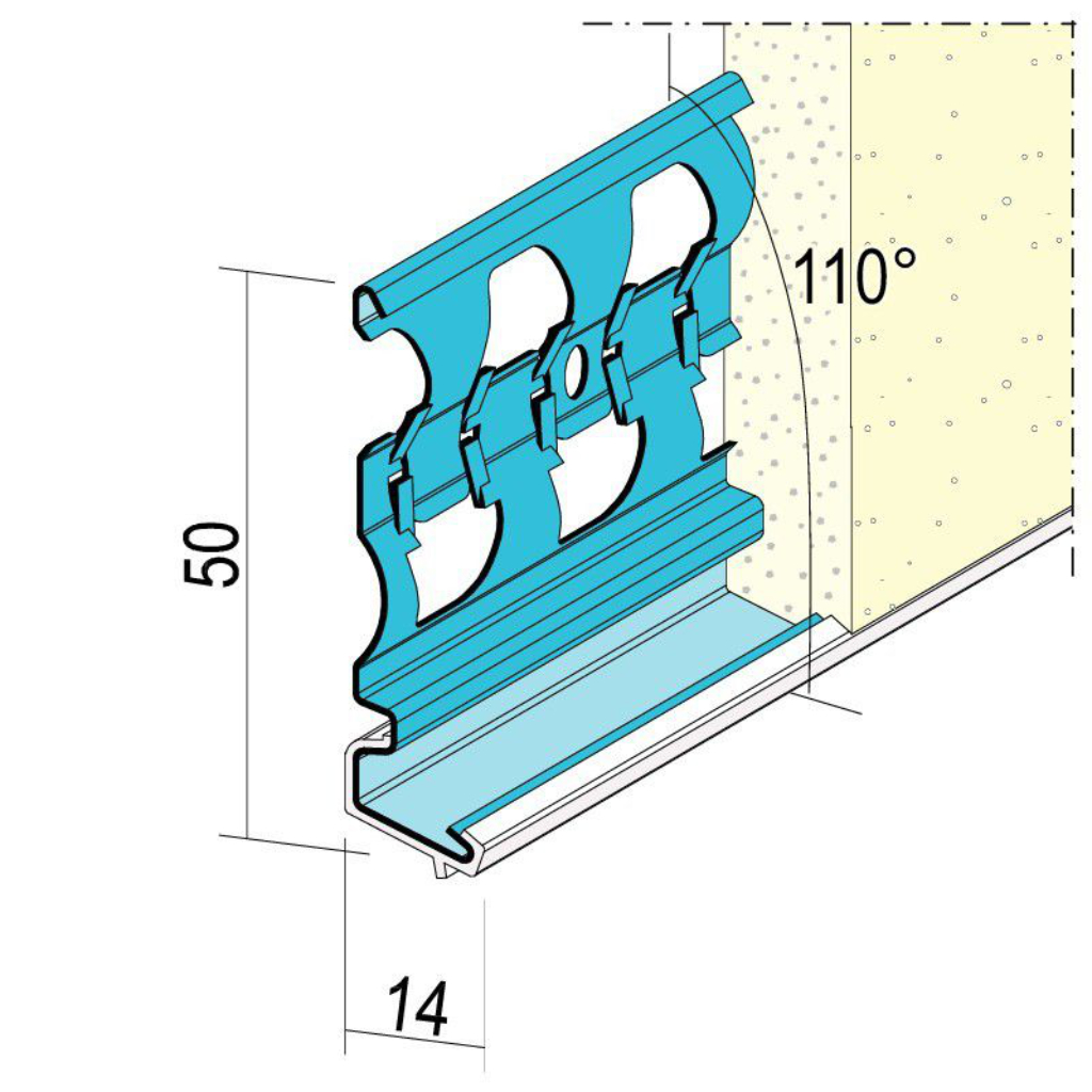 Sockelprofil für den Außenputz 1225