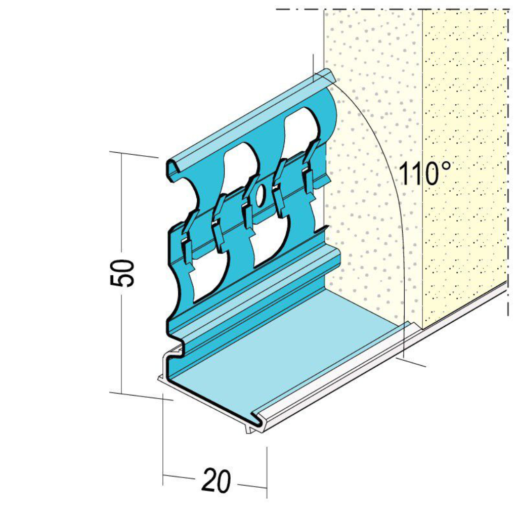 Sockelprofil für den Außenputz 1229