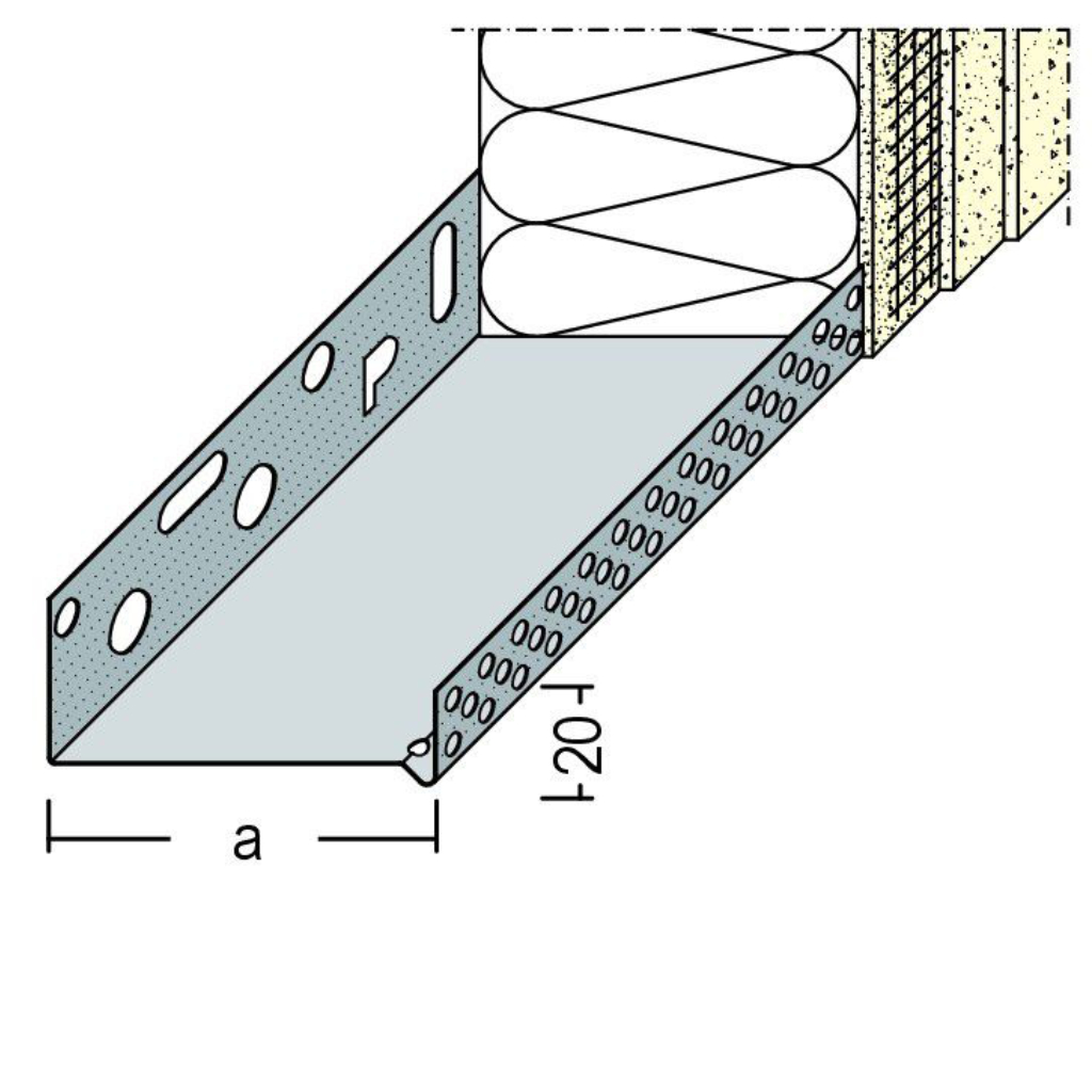 Sockeltrogprofil für WDV-Systeme