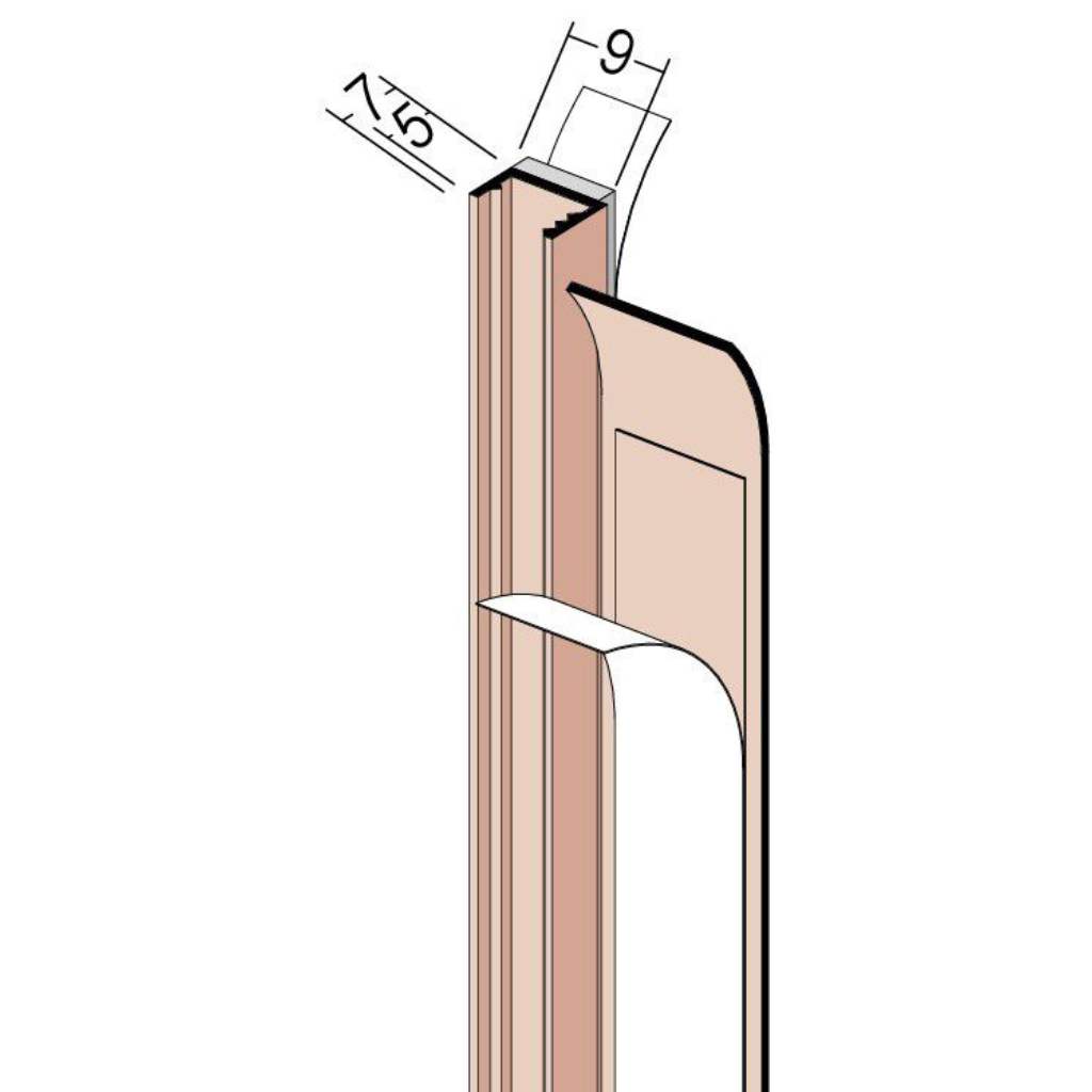Anputzleiste mit Schattenfuge für den Innen- und Außenputz 37104