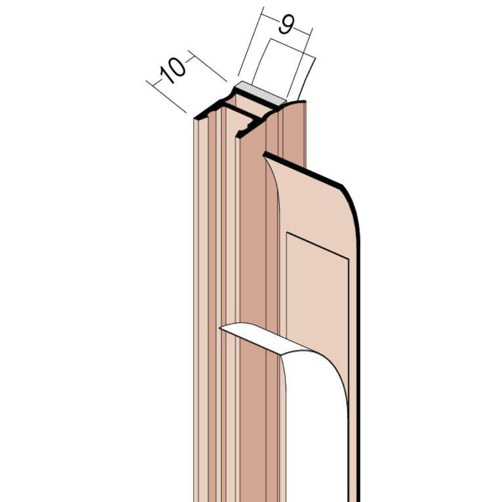Anputzleiste mit Bewegungskammer und Schutzlippe 3726