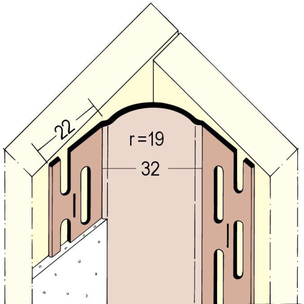 Inneneckprofil für den Trockenbau 03780 305,0 10