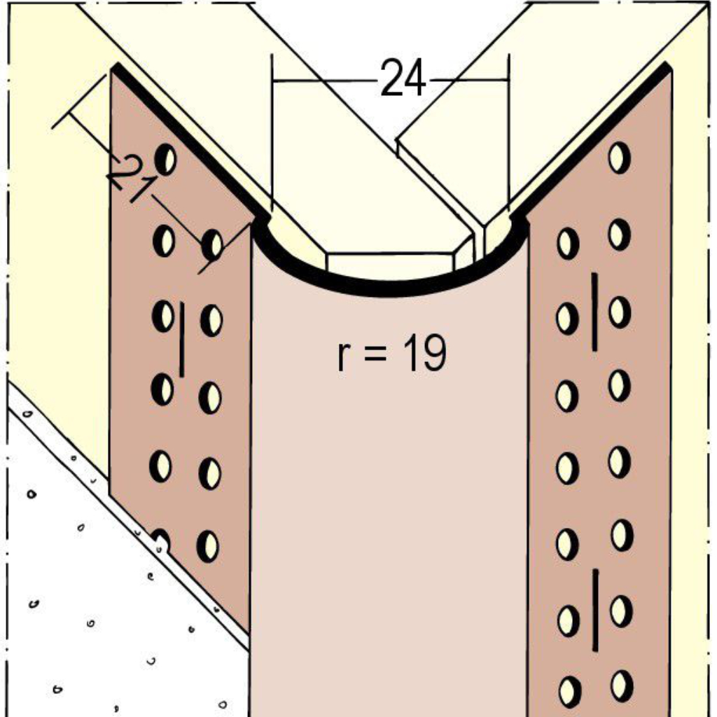 Kantenprofil für den Trockenbau 3776